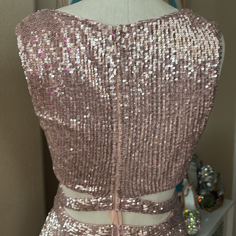 ABYSS by Abby Sequin Cut Out Dress w/double front slits -Never worn - Picture 11 of 13